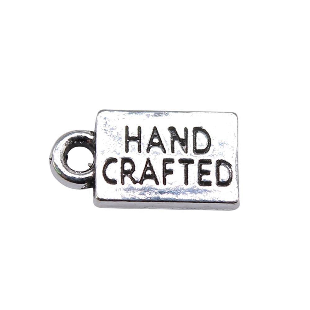 Charms Rectangle Tags Badges Friendship Pendants Minimalist Jewelry Components QC104