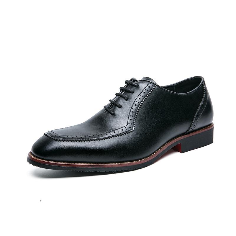 Leather Shoes Size 38-45 Casual Small Leather Shoes Men s Trend Business Dress British Teen Brock Men 38