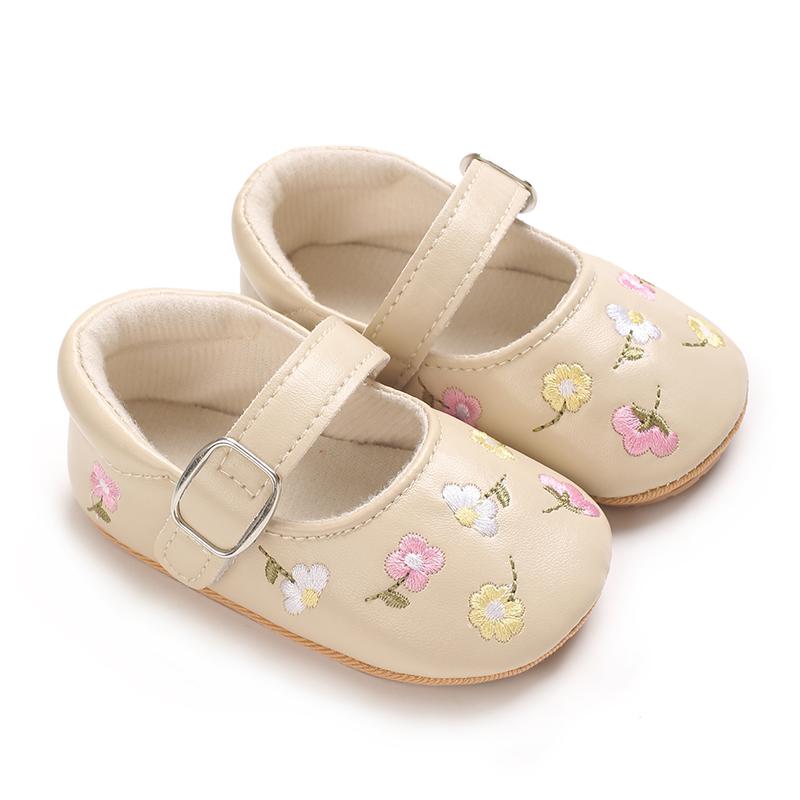 0-1Year Baby Shoes Infant Pre-Walker Shoes Girls Princess Bow Shoes Cute Breathable Flower Soft Sole Casual Sports Footwear