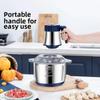 5L High Power 5 Gear Electric Meat Grinder Stainless Steel Multifunctional Home Meat Mincer with 1 Rotating 6-Leaves Steel Knife