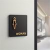 1pc Acrylic Bathroom Sign Adhesive Backed for Door Installation Plastic Surface Mounting Men Women Restroom WC Symbol Bathroom Identification