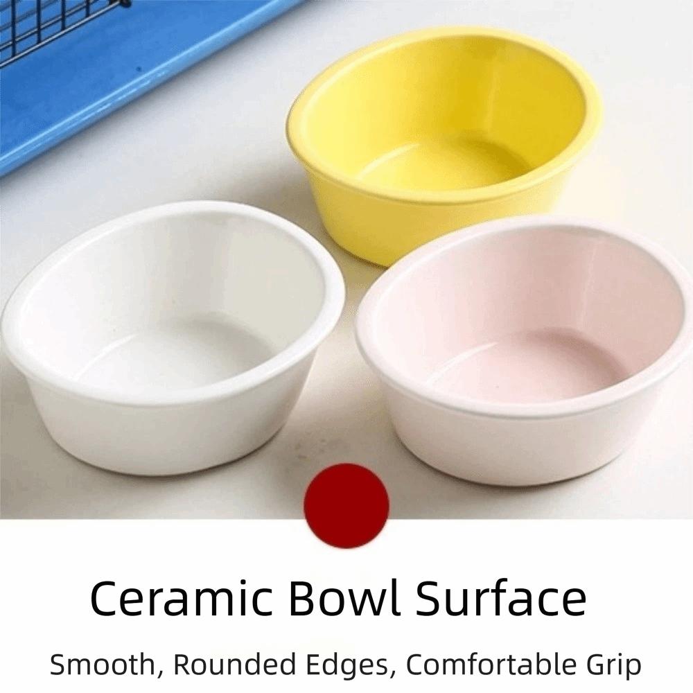 Wide Mouth Hanging Ceramic Parrot Bowl Prevents Spills with Stand Bird Feeding Bowl Detachable Parrot Water Feeder Hamster