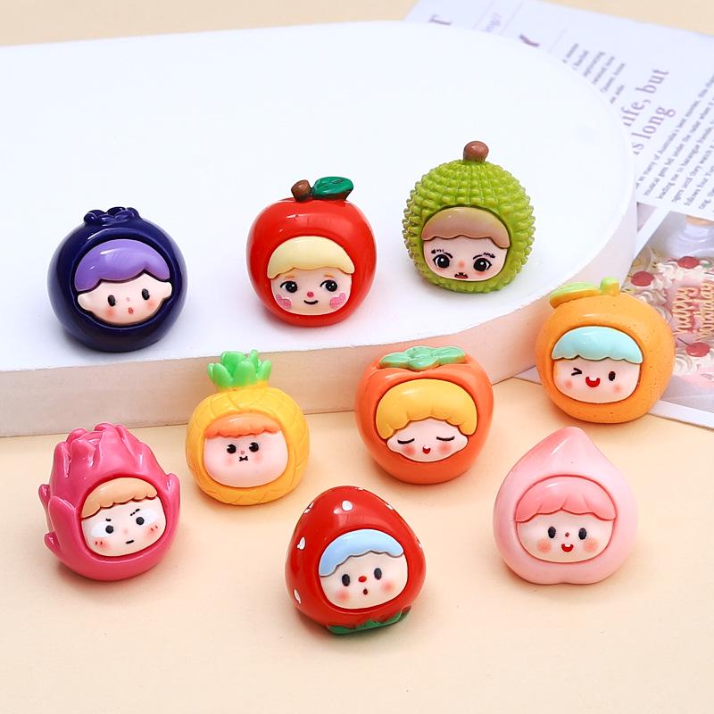 3D Fruit Doll Cartoon Charms for Hair Clips & Shoe Accessories