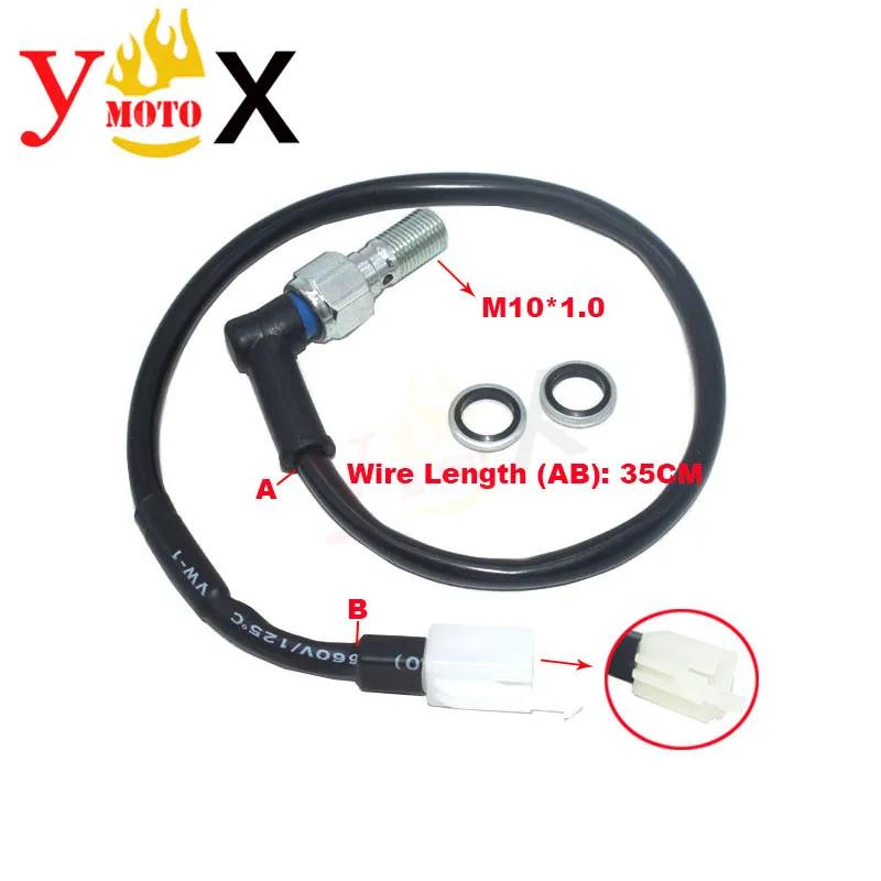M10 1/1.25 Hydraulic Brake Pressure Rear Light Switch Hollow Bolt Brake Switch Wire For Honda CB CBR CRF CMX CTX VFR NC700 NC750