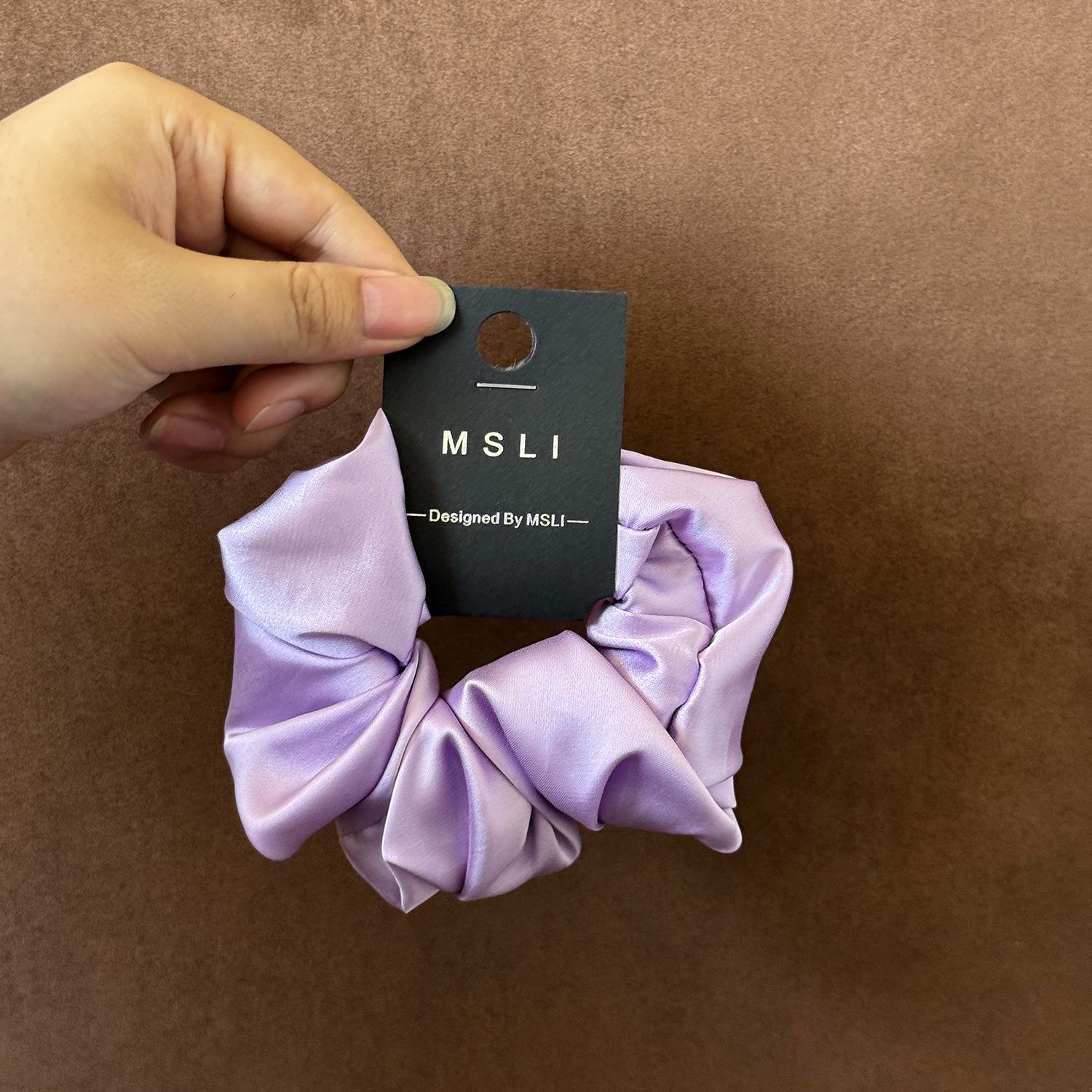 Korean Satin Scrunchies for Women - High-End, Versatile, Non-Damaging Hair Ties with High Elasticity