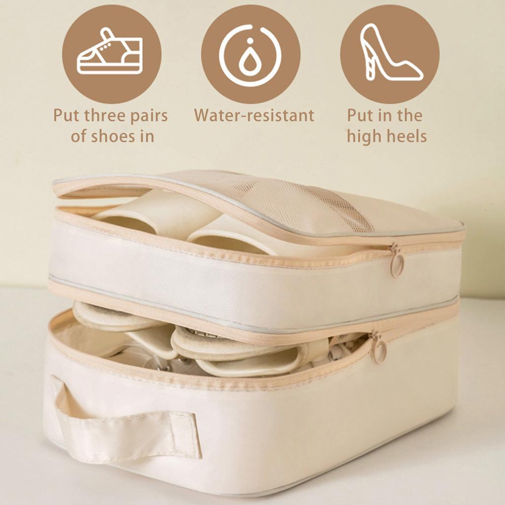 Travel Shoe Organiser Three Tier Shoe Bag Portable Handheld Storage Bag Travel Shoe Bag Portable Large Shoe Bag