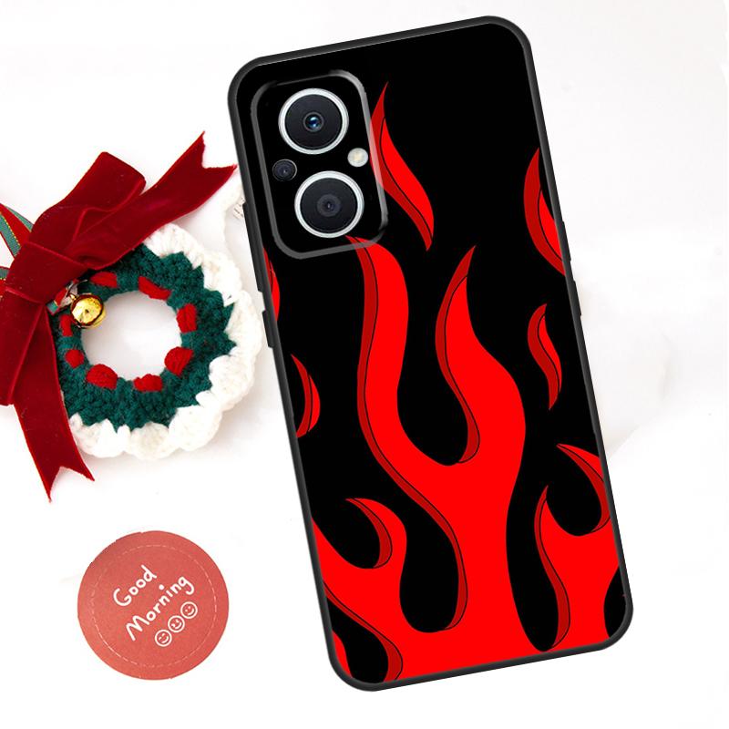 Flame Painted Fire Pattern Funda For OPPO Reno 14F 14 13 12 11 10 Pro 11F 12F 13F 7 8 Lite OPPO Find X8 X5 X9 Pro Case