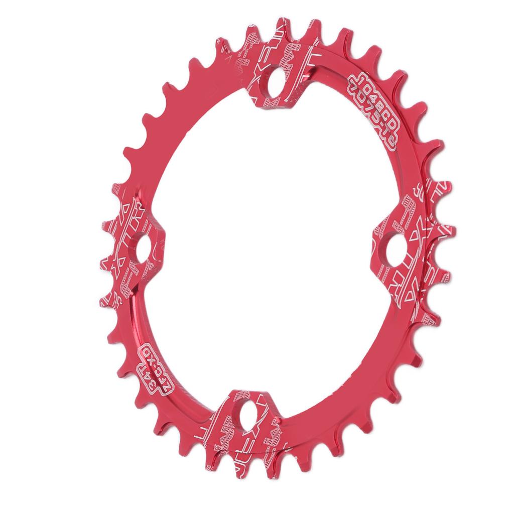 FMFXTR Bike Narrow Wide Chainring Bicycle 104 BCD 34T Round Single Chainring for Mountain Bicycle Road BikeRed
