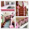Wedding Gauze Curtain & Decoration with Floral Ball - Perfect for New Home & Stair Handrails, Free Shipping