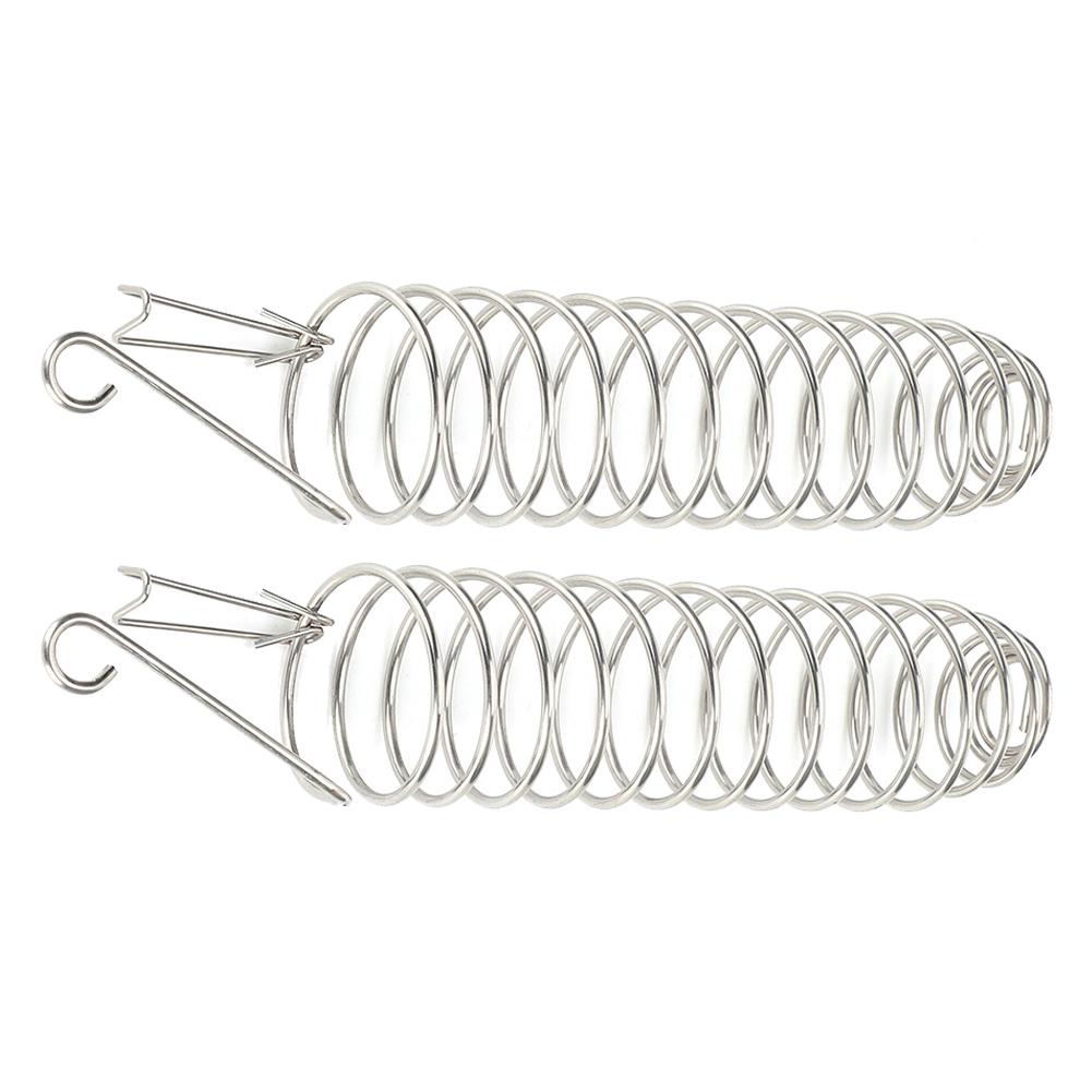 2Pcs Stainless Steel Bird Parrot Safety Lock Buckle Feeding Device Foraging Food Basket