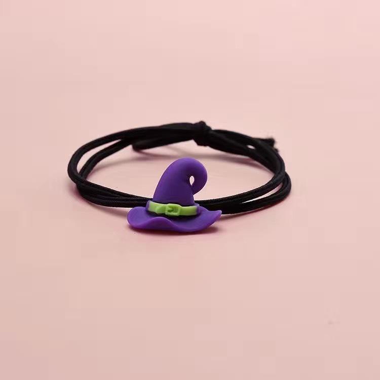 Halloween Pumpkin Ghost Hair Ties for Kids – Cartoon Rubber Bands for Girls' Hair Accessories and Bracelets