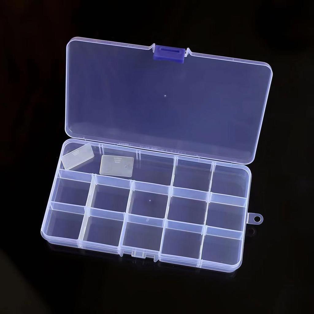 Transparent DIY Jewelry Organizer with Removable Storage Box and Loose Beads Compartment