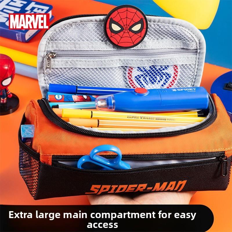 Spider Man Cartoon Kids Pen Case With Large Capacity For Students And Storage