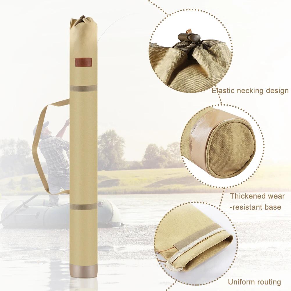 Portable Cylinder Folding Fishing Rod Bag Multifunctional Fishing Tackle Tools Storage Pack Outdoor Fishing Gear Shoulder Bags