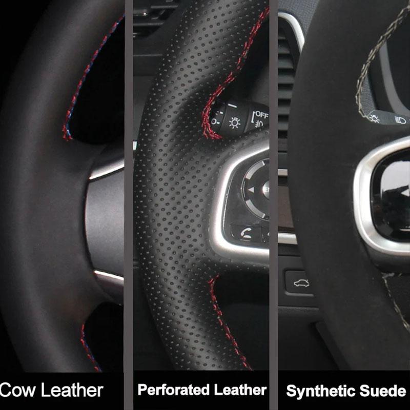 100% para BMW M Sport G20 G21 F40 F44 G22 G23 G30 G31 G32 G11 Cosido a Mano negro Cuero Genuino ante Funda para Volante de Coche