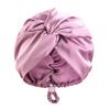 Hair Care Hat Adjustable Telescopic Double Layer Satin Shower Cap Knotted Design Waterproof Hair Bonnet