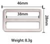 Zinc Alloy Flat Wire D-Ring Buckle for Bags and Luggage Strap Adjustment