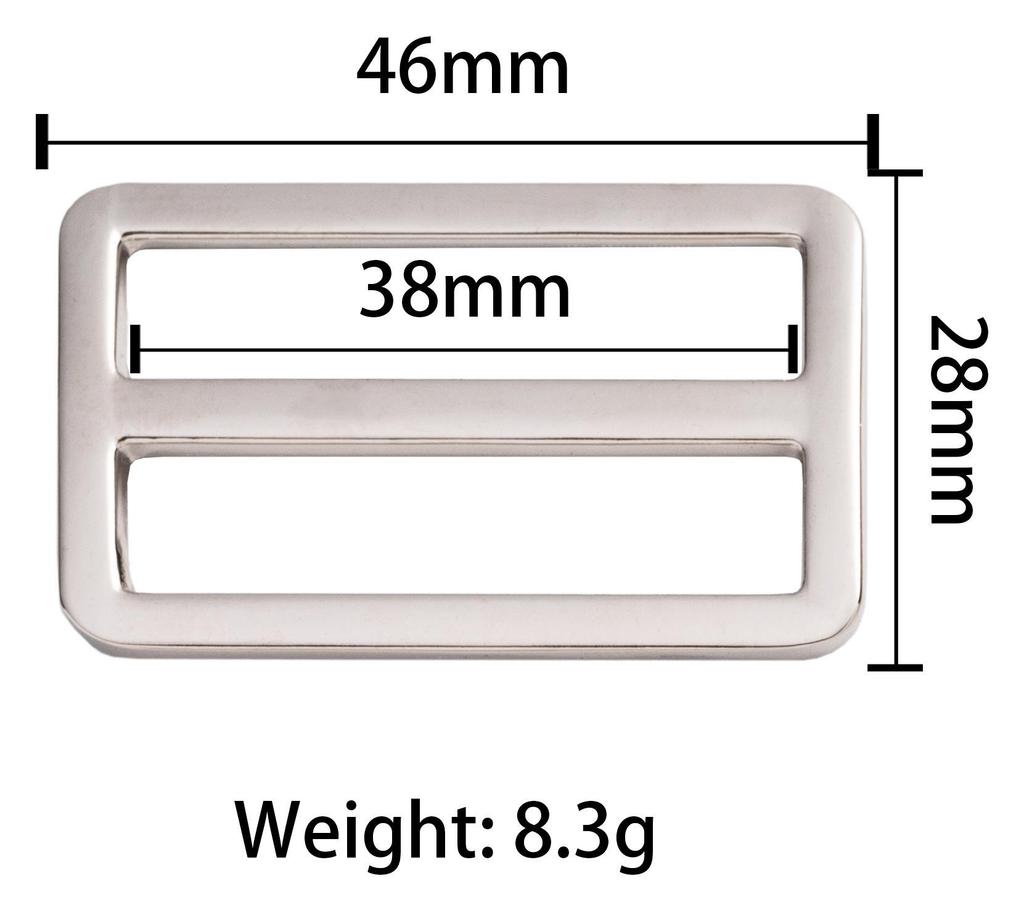 Zinc Alloy Flat Wire D-Ring Buckle for Bags and Luggage Strap Adjustment