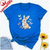 Linda Camiseta De Conejo De Pascua Con Mariposa Negro Graphic T Shirts Unisex Clothing Gothic Aesthetic Clothes Gothic Tops