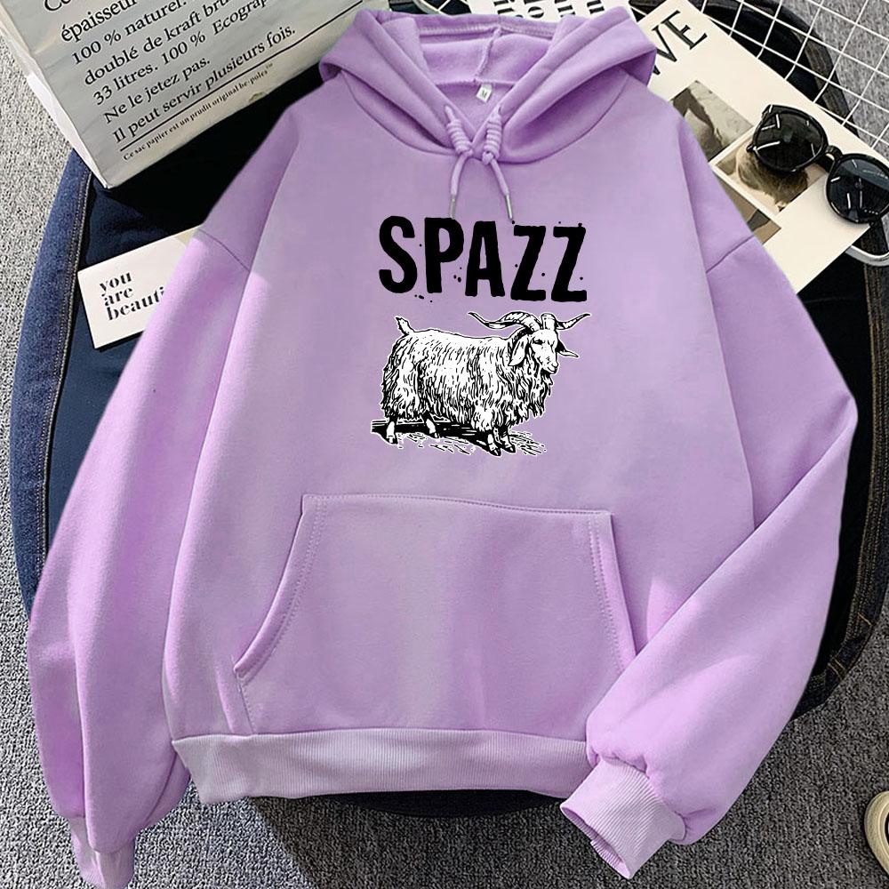 Hip Hop Rock Band SPAZZ Hoodies Winter Fleece Clothes for Women Sudaderas Para Mujer Graphic Pullovers Casual Unisex Sweatshirts