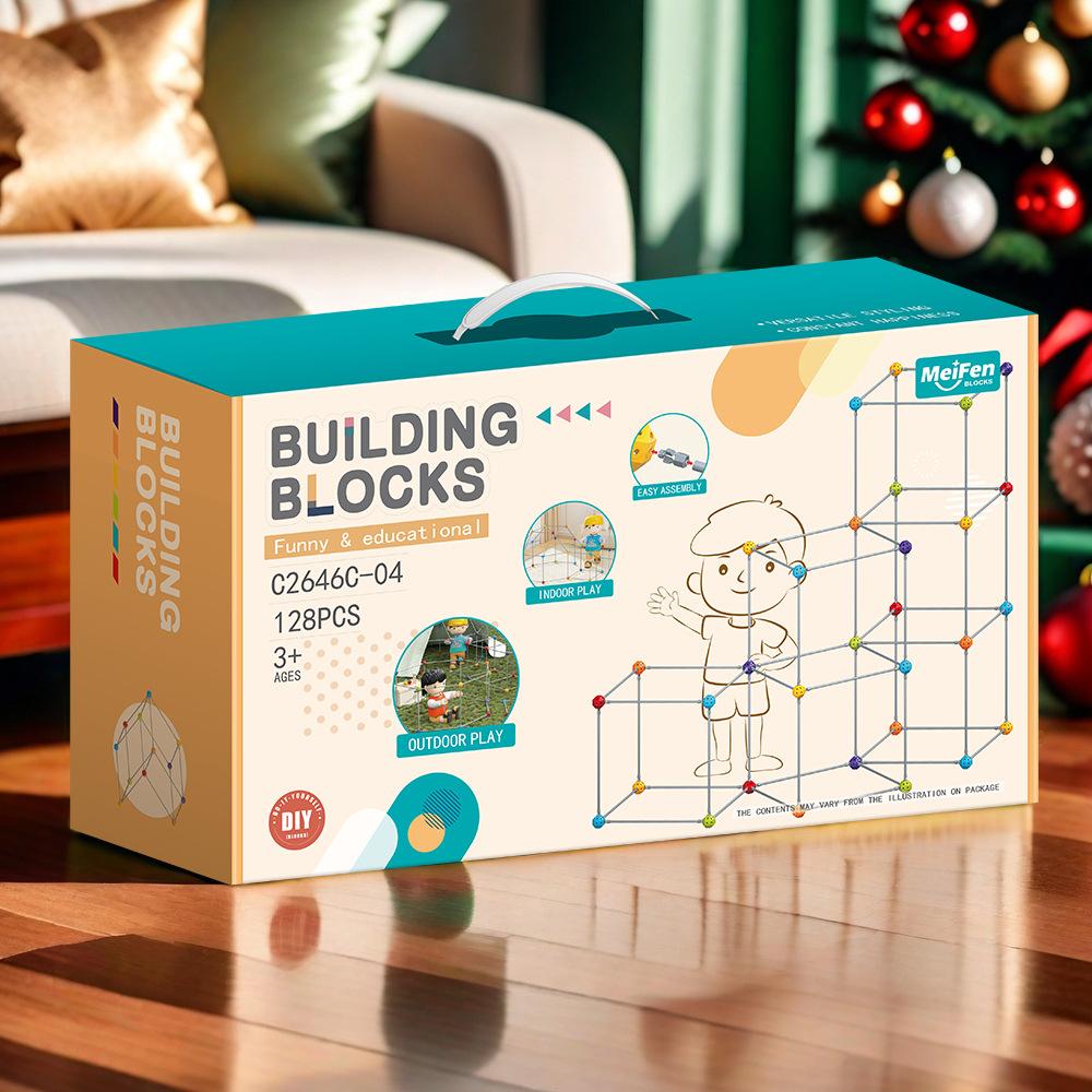 DIY Building Interlocking Blocks 4D Creative Construction Toy for Kindergarten Colorful