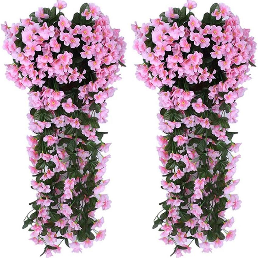 2pcs Artificial Wisteria Vines for Garden Decoration Silk Cloth Faux Flower Arrangements for Home and Wedding Decor