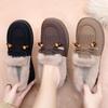 Birkenstock Women's Cotton Winter Loafers - Plus Velvet Warm Furry Casual Retro Shoes