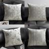 Gray Low White Flower Pattern Cushion Cover Natural Linen Organic Fabric DoubleSided Printing Sofa Home Decor Gift Pillow Case
