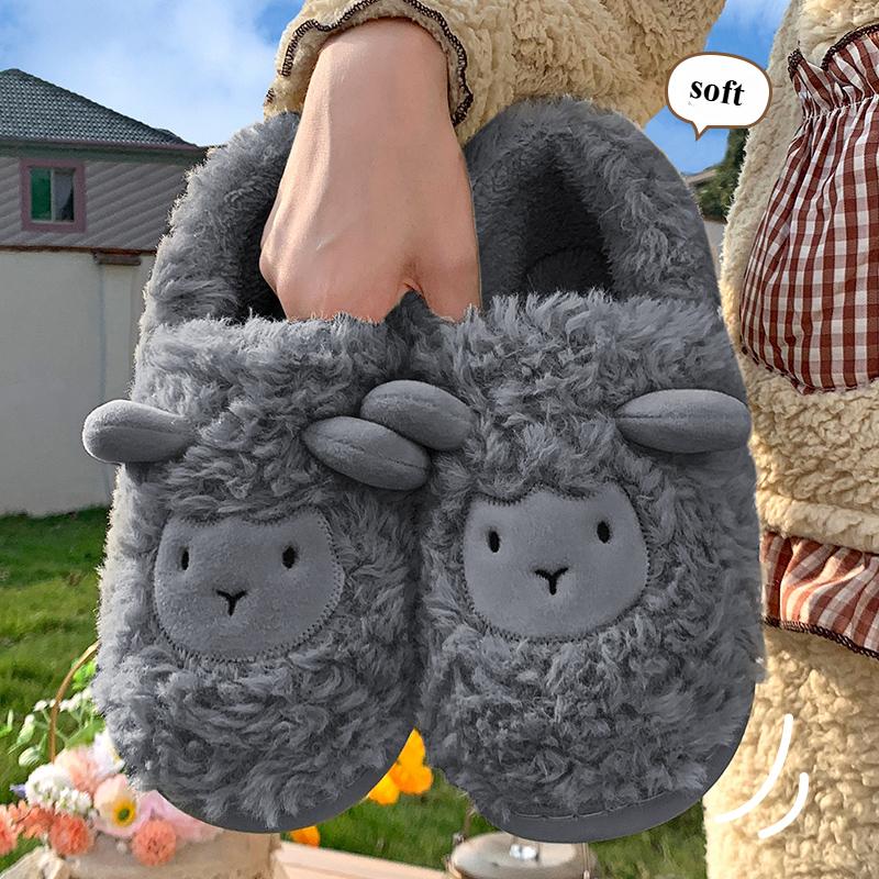 Postpartum cotton slippers for women, autumn and winter bags, anti slip indoor living, home furnishings, couples, cotton shoes for men, winter