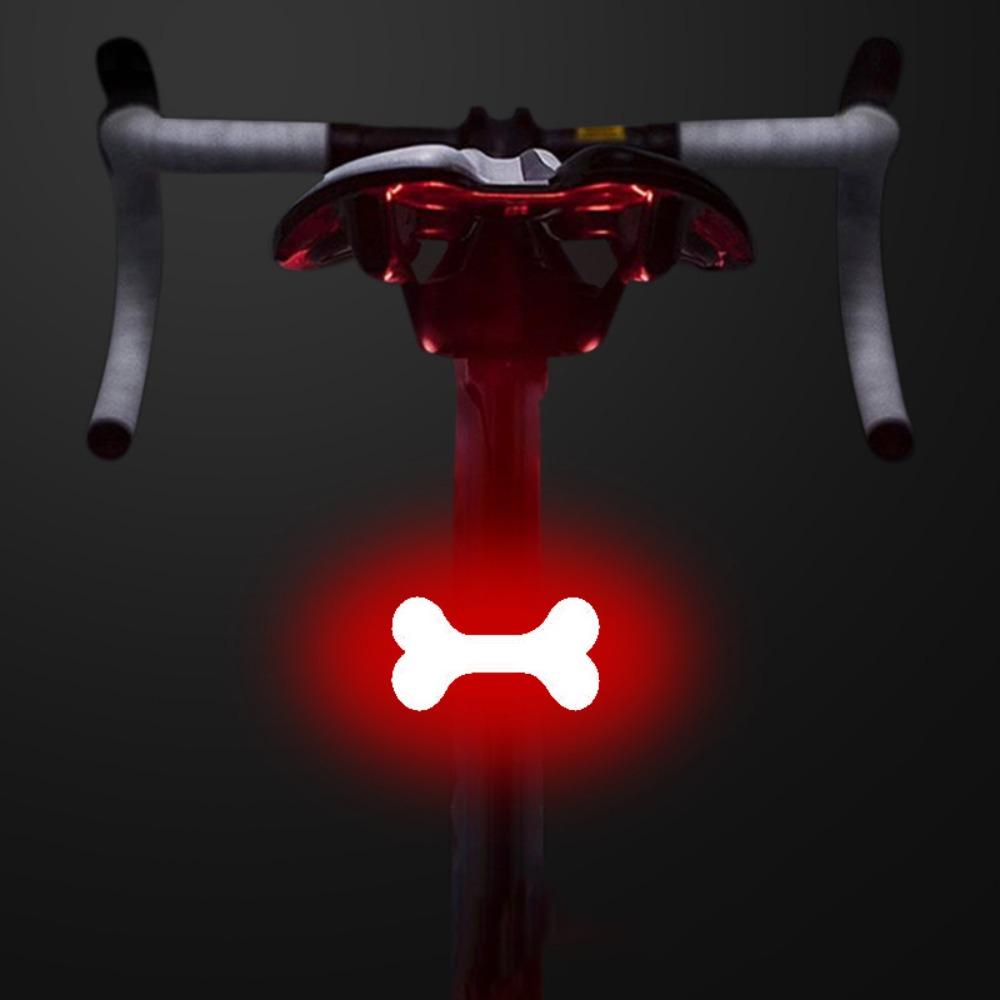Heart Shape Design Bicycle Taillight USB Rechargeable Bike Seatpost Light  Night Riding