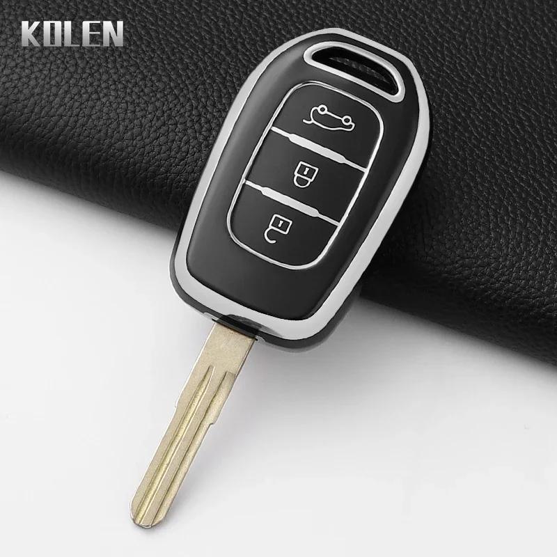 Fashion Tpu Car Key Case Cover For Renault Kwid Traffic Symbol Sandero Logan Lodgy Dokker Dacia Duster 2 3 Buttons Protector Fob