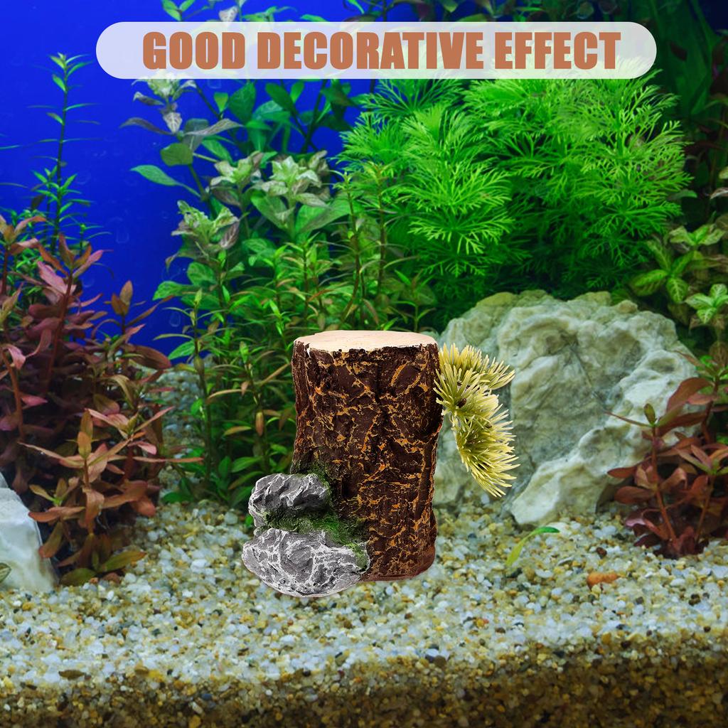 Simulated Trunk Aquarium Stump Decorative Tree Tank Landscaping Resin Material Fish Tank Underwater Home DIY Artificial Stumps
