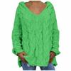 Women Fashion Loose Large Size Solid Color Hood Long Sleeves Sweater Tops