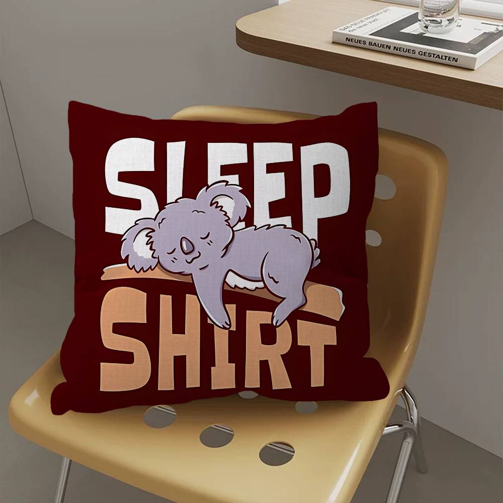 Cute Cartoon Koala Cushion Cover Inches Farmhouse Decor Home Throw Pillow Covers for Couch Decorations