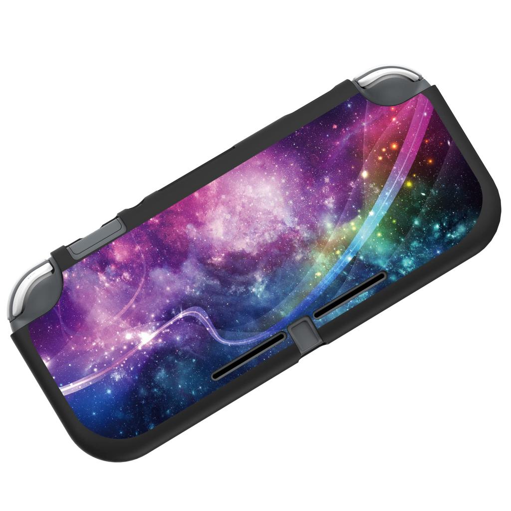 PlayVital Switch Lite Custom Protective Case Switch Lite Soft Case Cover (Soft), (Purple Galaxy)