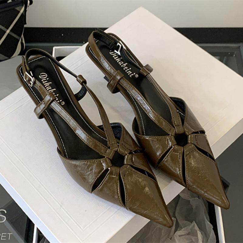 

Мода Bailamos Новый Бренд Женские Сандалии Модная Остроносая Обувь Мелкая Слип-он Женская Элегантная Обувь Слингбэки Туфли Лодочки Mujer 39