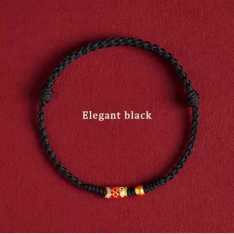 Koi Zodiac Year Red Rope Bracelet for Girls Woven with Hand Rope and Foot Chain As A Gift for Couples