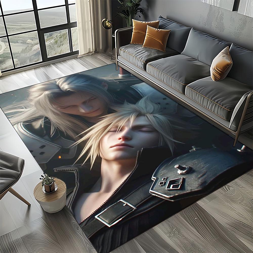 27 Style New Sephiroth Final Fantasy Games Cloud Tifa Aerith Carpet Rug for Living Room Bedroom Home Sofa,Kid Non-slip Floor Mat