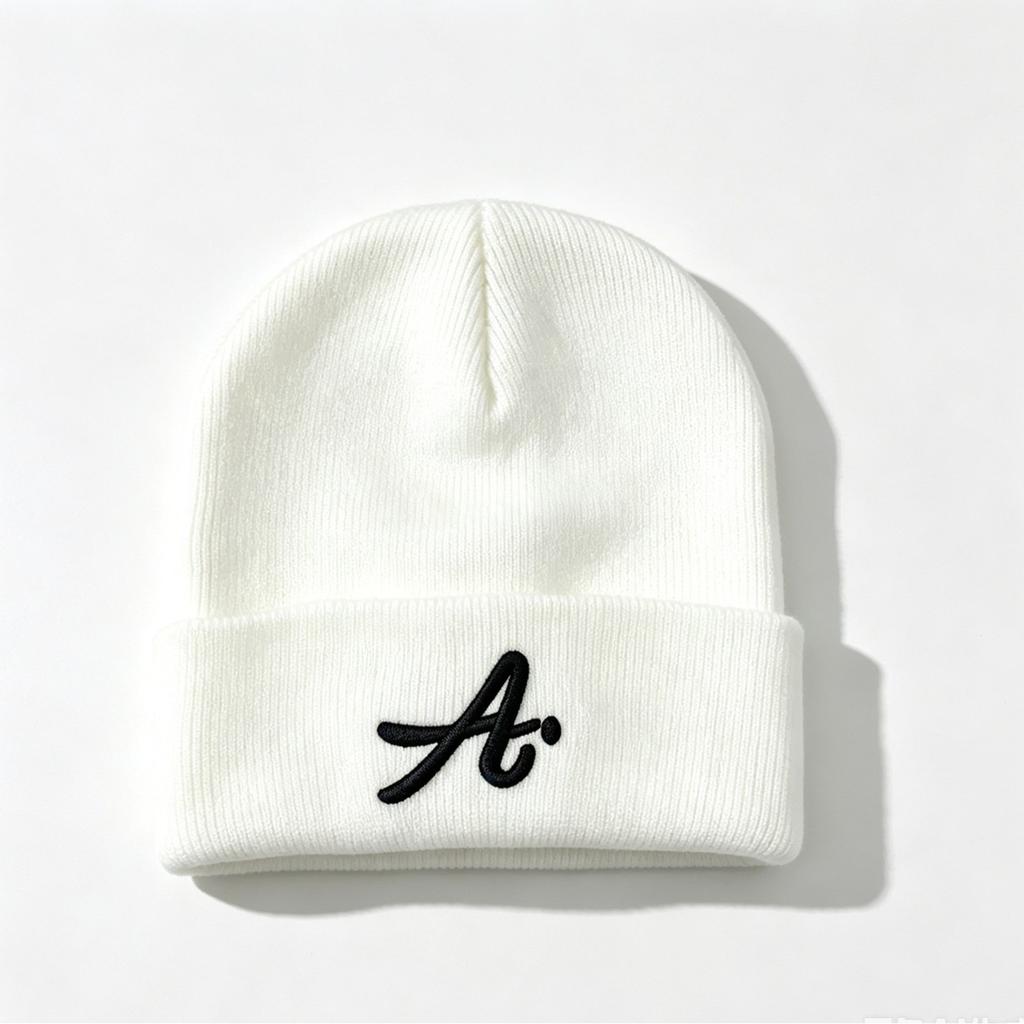 Letter A Embroidery Knitted Wool Hat Fashion Personality Men's and Women's Versatile Cold Hat Autumn and Winter Warm Outdoor Cycling Hat