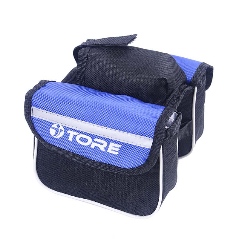 Bike Cycling Bicycle Frame Pannier Saddle Front Tube Bag Double Sides Bags