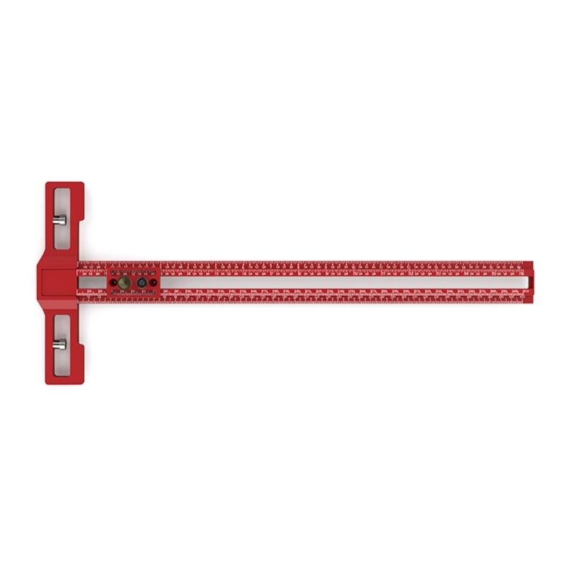 

Woodworking Ruler with Adjustable Measuring Length Thickened Base Scribing Ruler Easy to Carry for Accurate Scribing 1