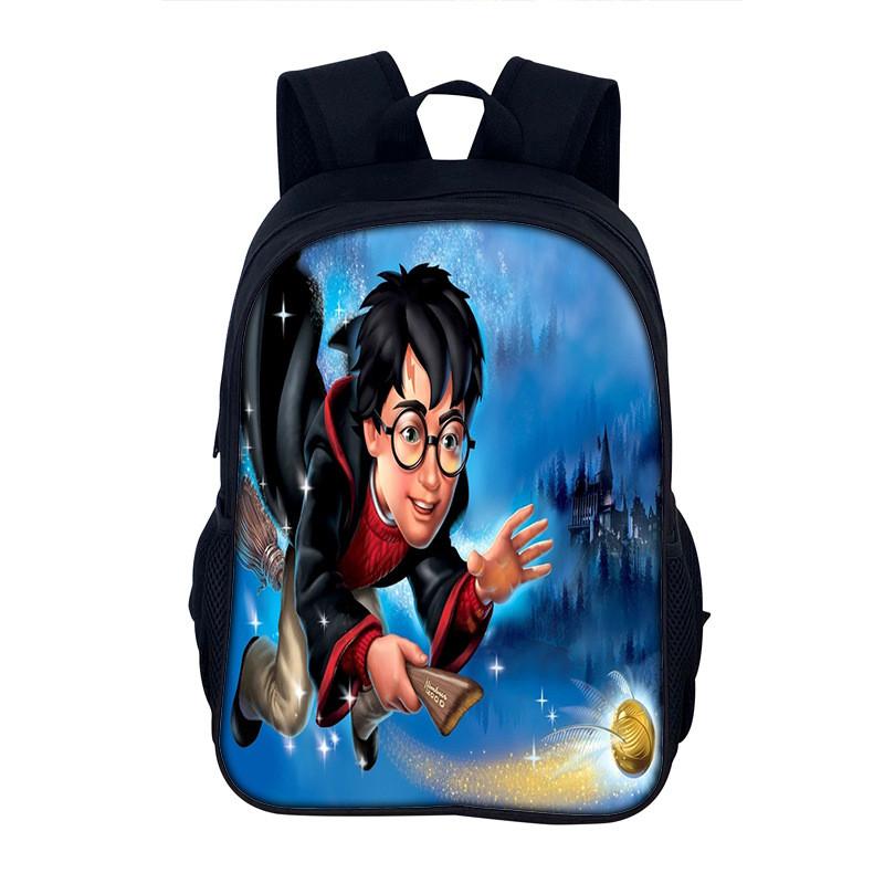 Harry Potter Student Backpack Nylon School Bag With Padded Laptop Compartment For Boys And Girls