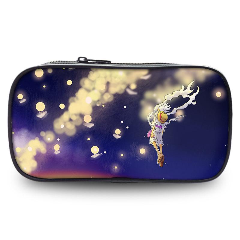 Estuche de Lápices One Piece Luffy y Zoro - Bolsa de Papelería con Estampado de Dibujos Animados Genial