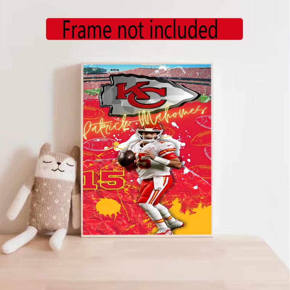 Patrick Mahomes 5D Diy Diamond Paintings Mosaic Wall Round Diamond Art Painting Kits Embroidery Crystal Accessories Frameless