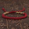 Tibetanisches Buddhistisches Glücksarmband Unisex Geflochtenes Rotes Fadenseil Verstellbar King Kong Knoten Armbänder für Damen Herren Armreifen Schmuck