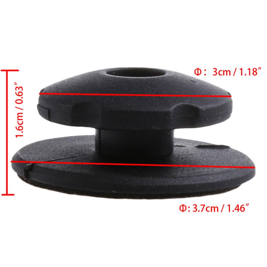 10X Black Hardware Hook Mounting Point Set For Car Rear Trunk Storage Organizer