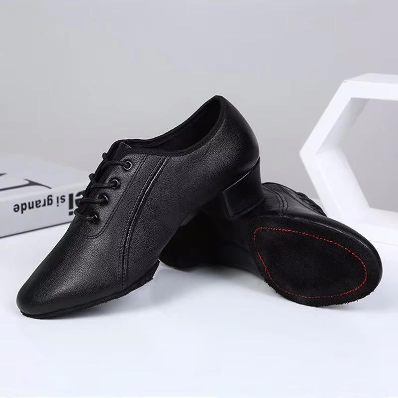 Men Dance Shoes Ballroom Sneakers Genuine Leather Latin Dance Shoes Modern Shoes Boys Shoes Children Square Ventilation Canvas