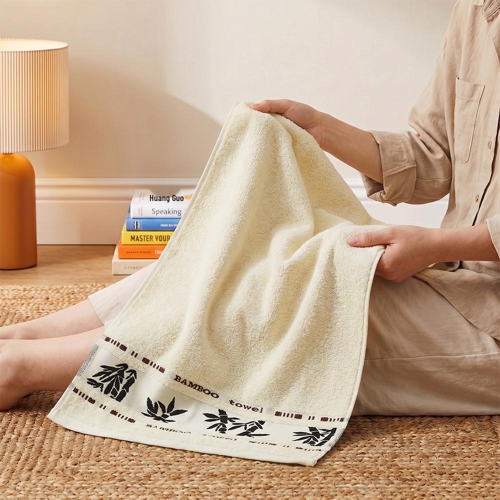 Custom Bamboo Jacquard Bath & Face Towels - Soft, Absorbent, Plain Color