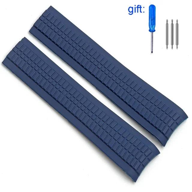 Premium-Grade Soft Rubber Watch Band Aquanaut Fits For Patek Philippe Silicone 5164A 5167A 5168A 21mm Folding Buckle Watch Strap