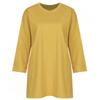 Shop   Women Slub Cotton 3 4 Sleeve Tee Mustard Dai Wsh 1112